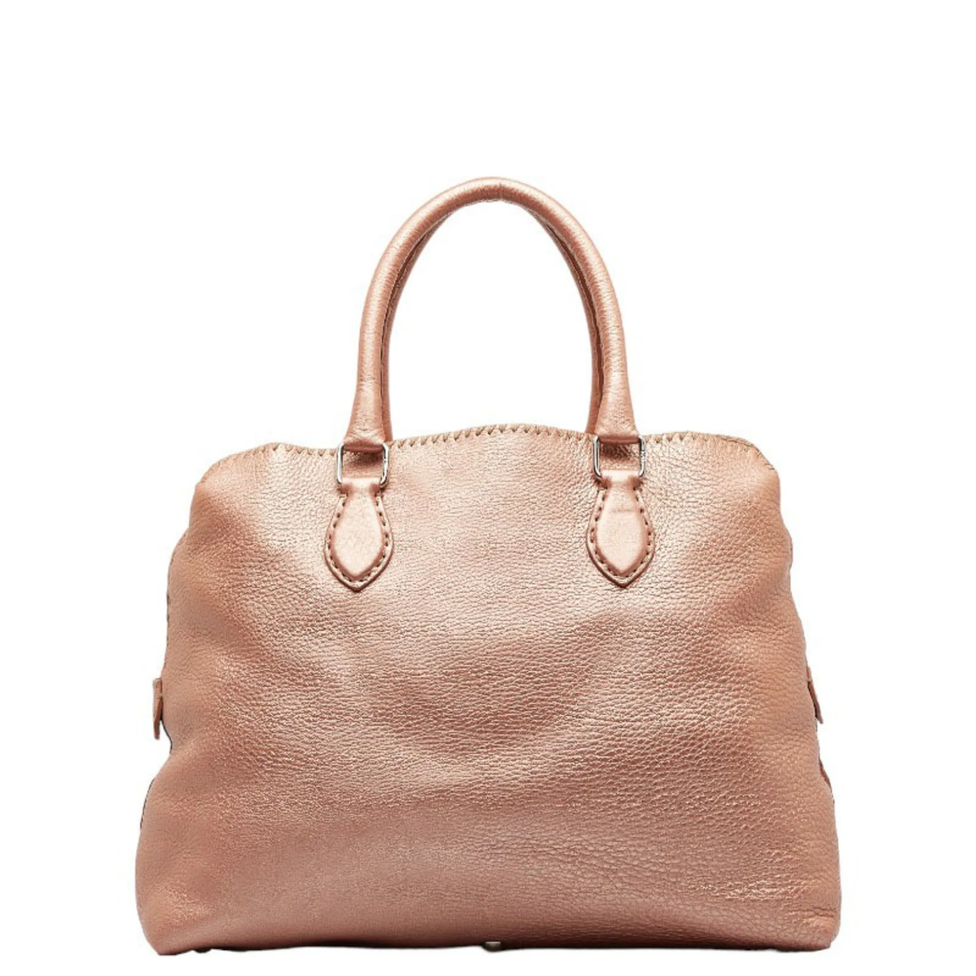 Fendi Selleria Champagne pink Leather Handbag Tote Bag ()