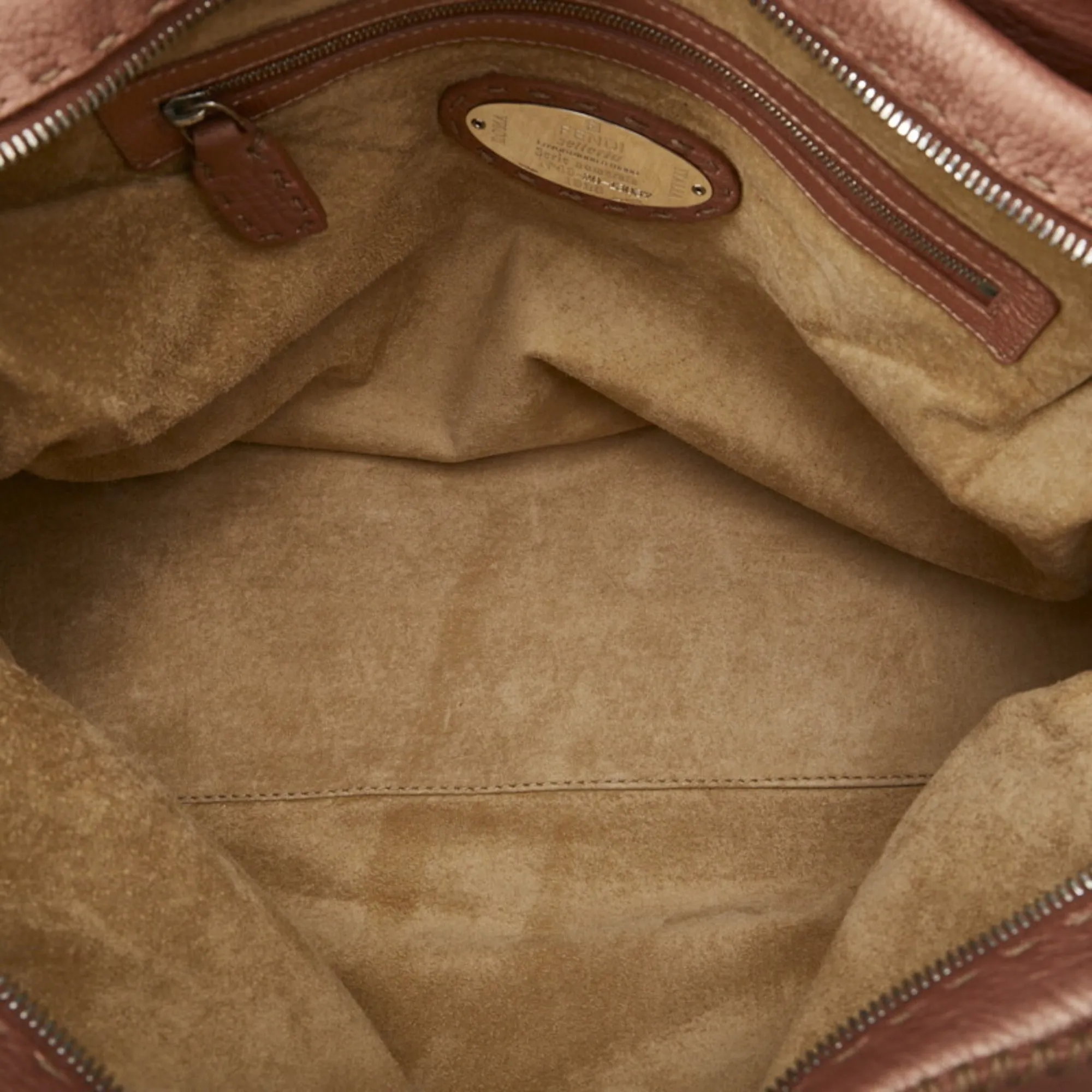 Fendi Selleria Champagne pink Leather Handbag Tote Bag ()