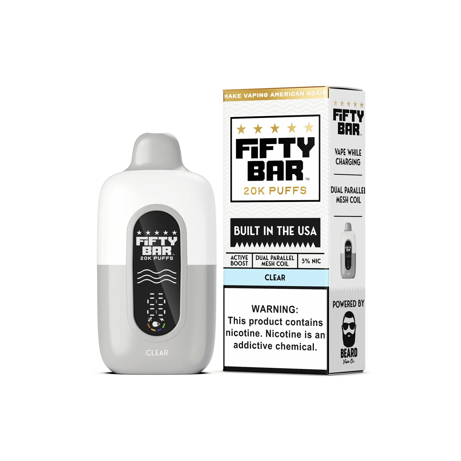 Fifty Bar 20K Black & White Series MADE IN THE USA