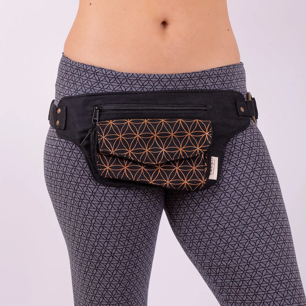 Flower of Life Single Pocket Hip Bag