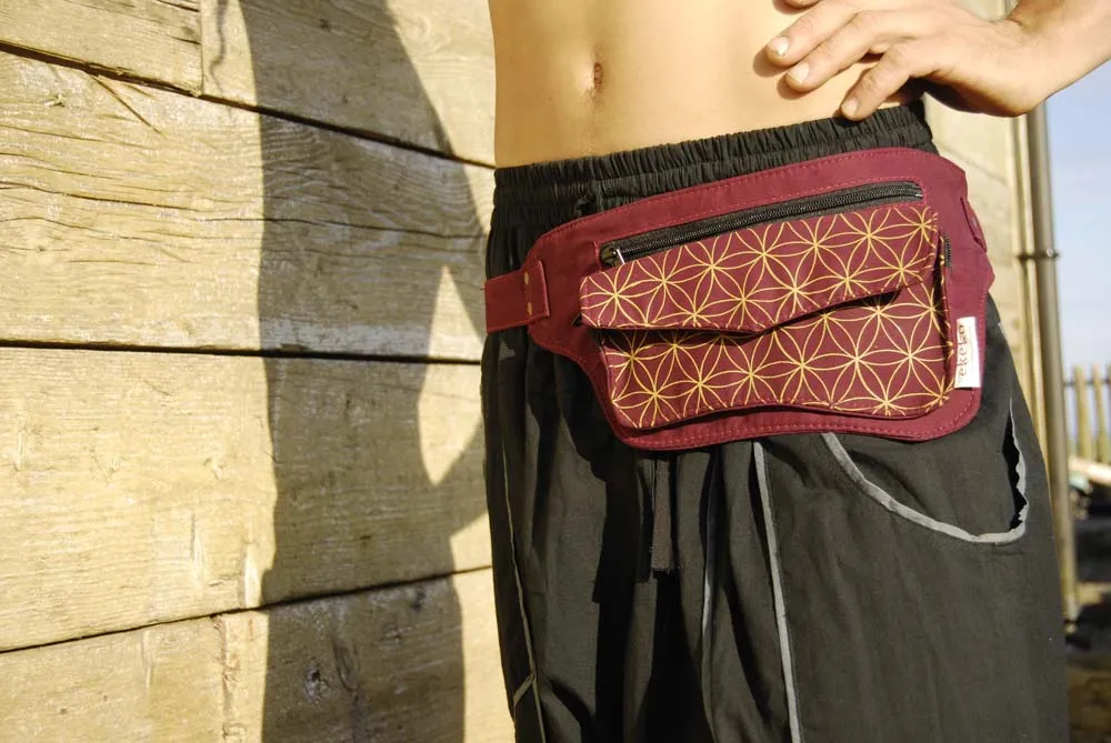 Flower of Life Single Pocket Hip Bag