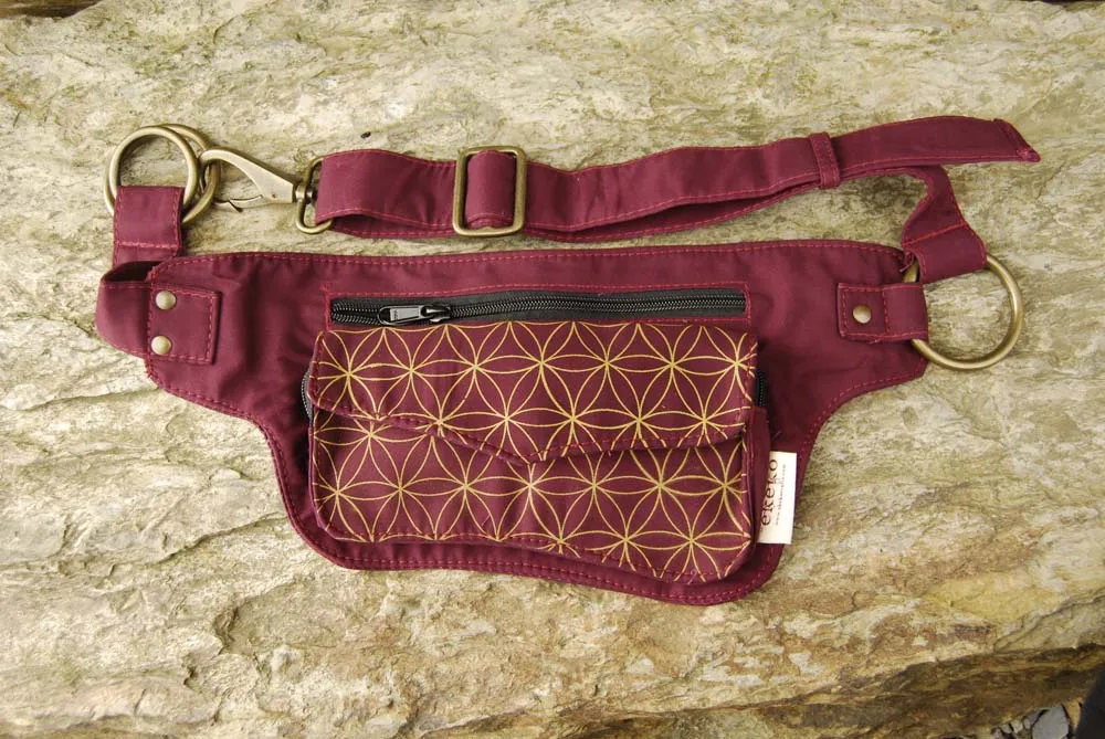 Flower of Life Single Pocket Hip Bag