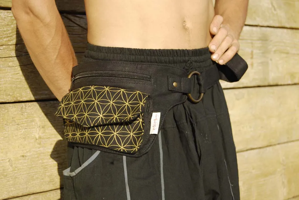 Flower of Life Single Pocket Hip Bag