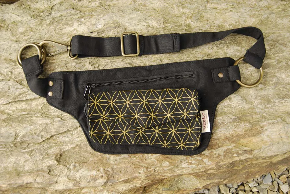 Flower of Life Single Pocket Hip Bag