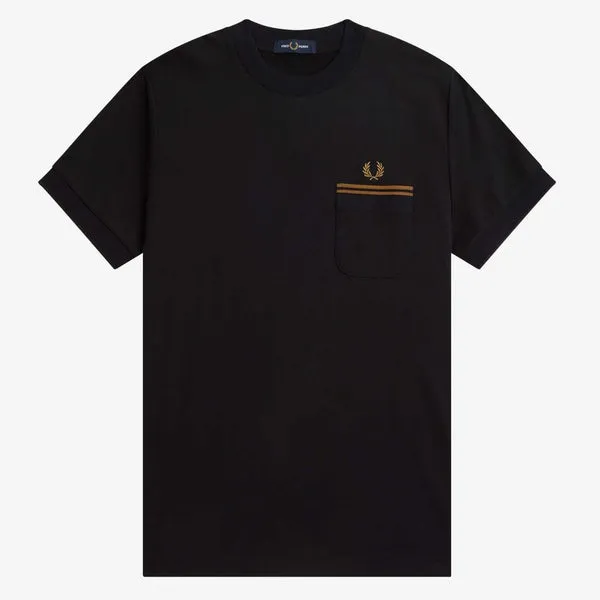 Fred Perry Loopback Pocket T-Shirt - Black