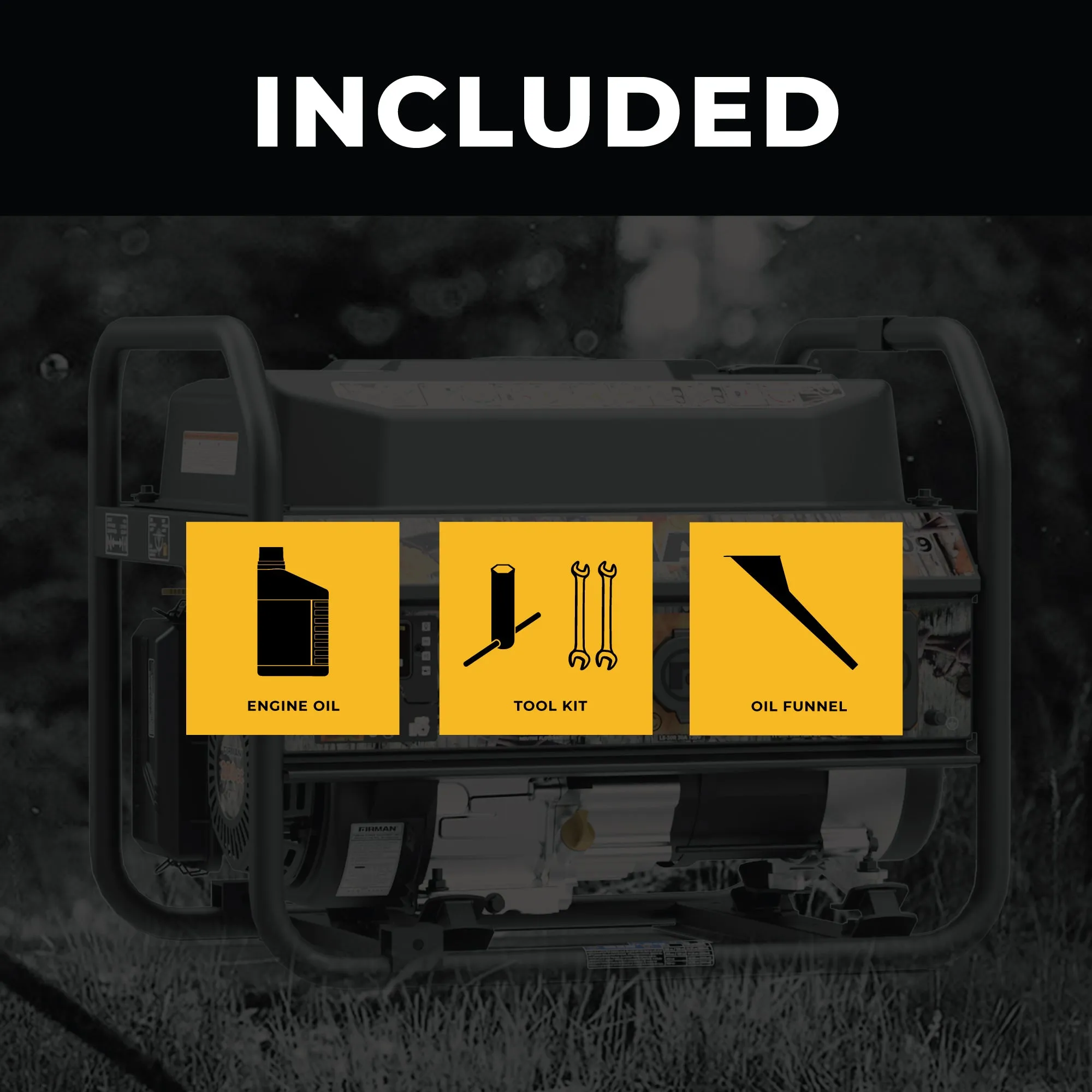 Gas Portable Generator 4550W Recoil Start 120V