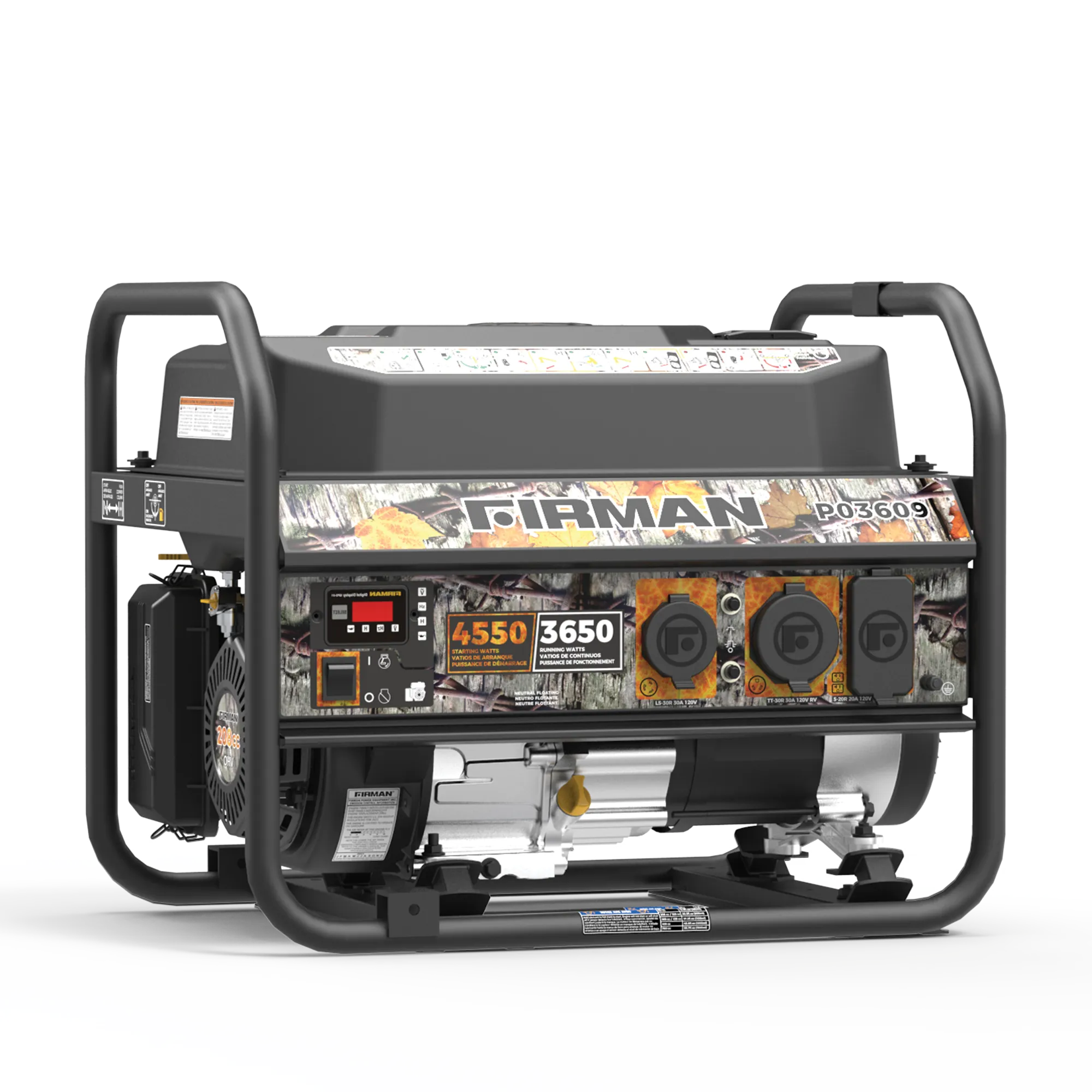 Gas Portable Generator 4550W Recoil Start 120V