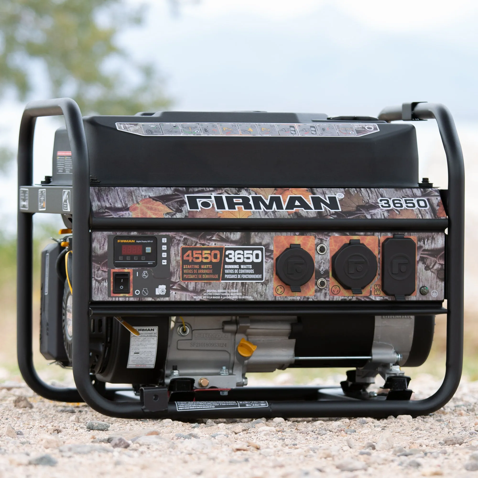 Gas Portable Generator 4550W Recoil Start 120V