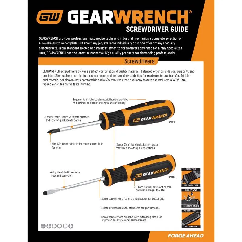 Gearwrench T10 Sizes X 4 in. L Torx Screwdriver 1 pk