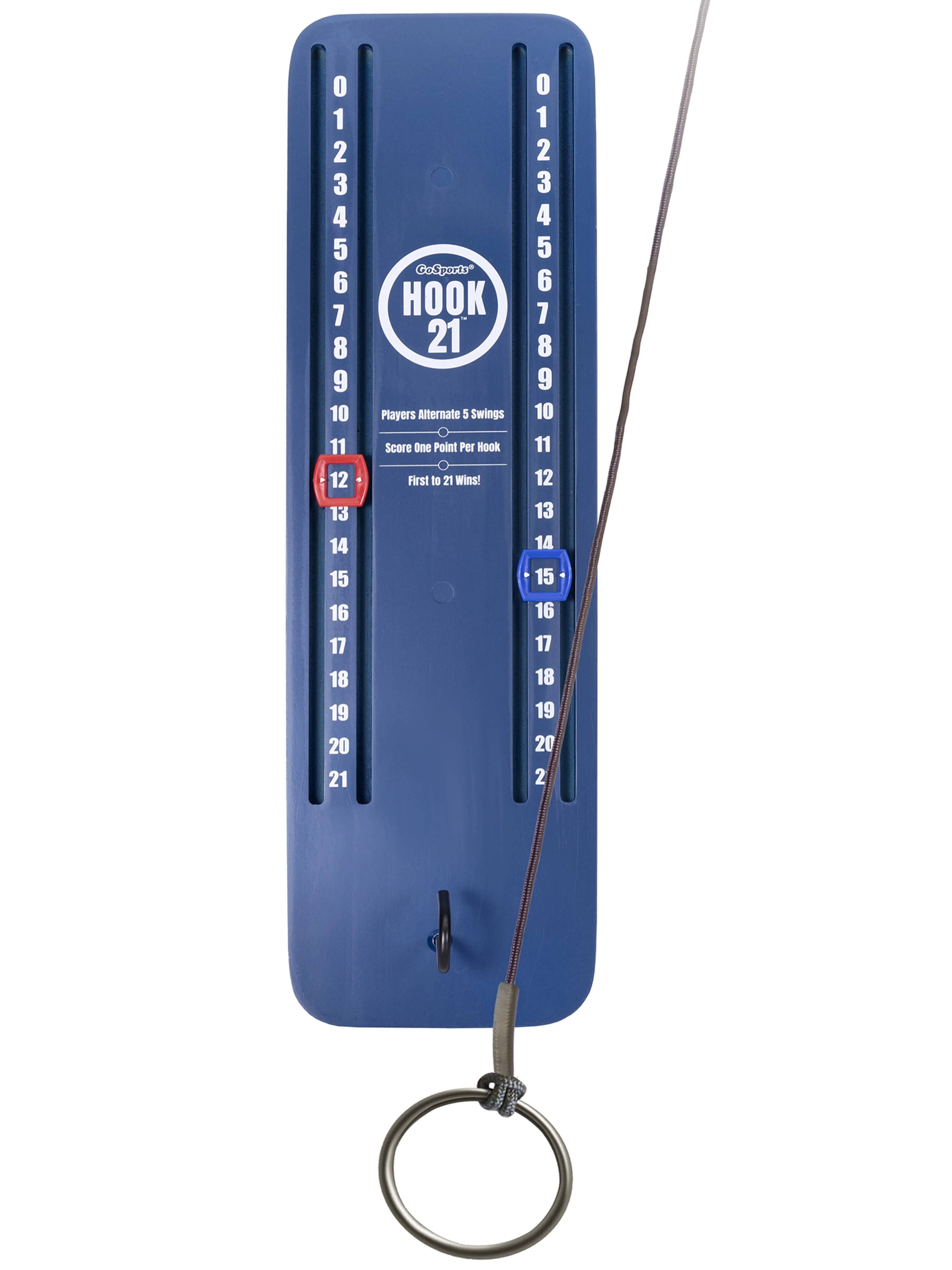 GoSports Hook 21 Ceiling Mount Ring Swing Game - Blue