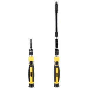 Homdum 65 in 1 Professional Precision Screwdriver Set Deli Magnetic Replaceable Bits Repair Kit with Case for Mobile, Laptop, PC, Computer, Tablet Electronics (Yellow)