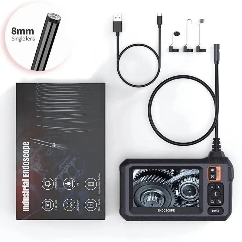 Industrial HD 1080P Waterproof 8 LEDS Endoscope Camera with 4.3inch IPS Screen