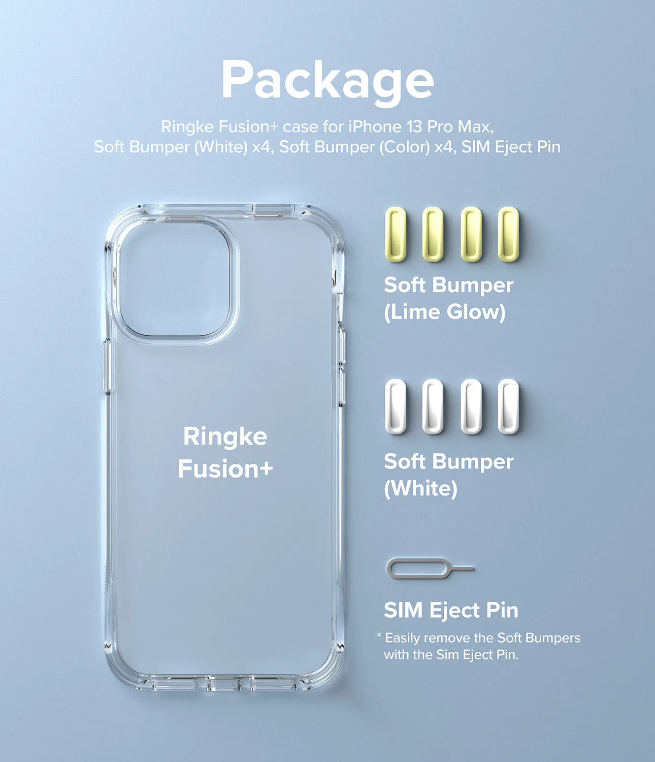 iPhone 13 Pro Max Case | Fusion Plus - White/Lime Glow