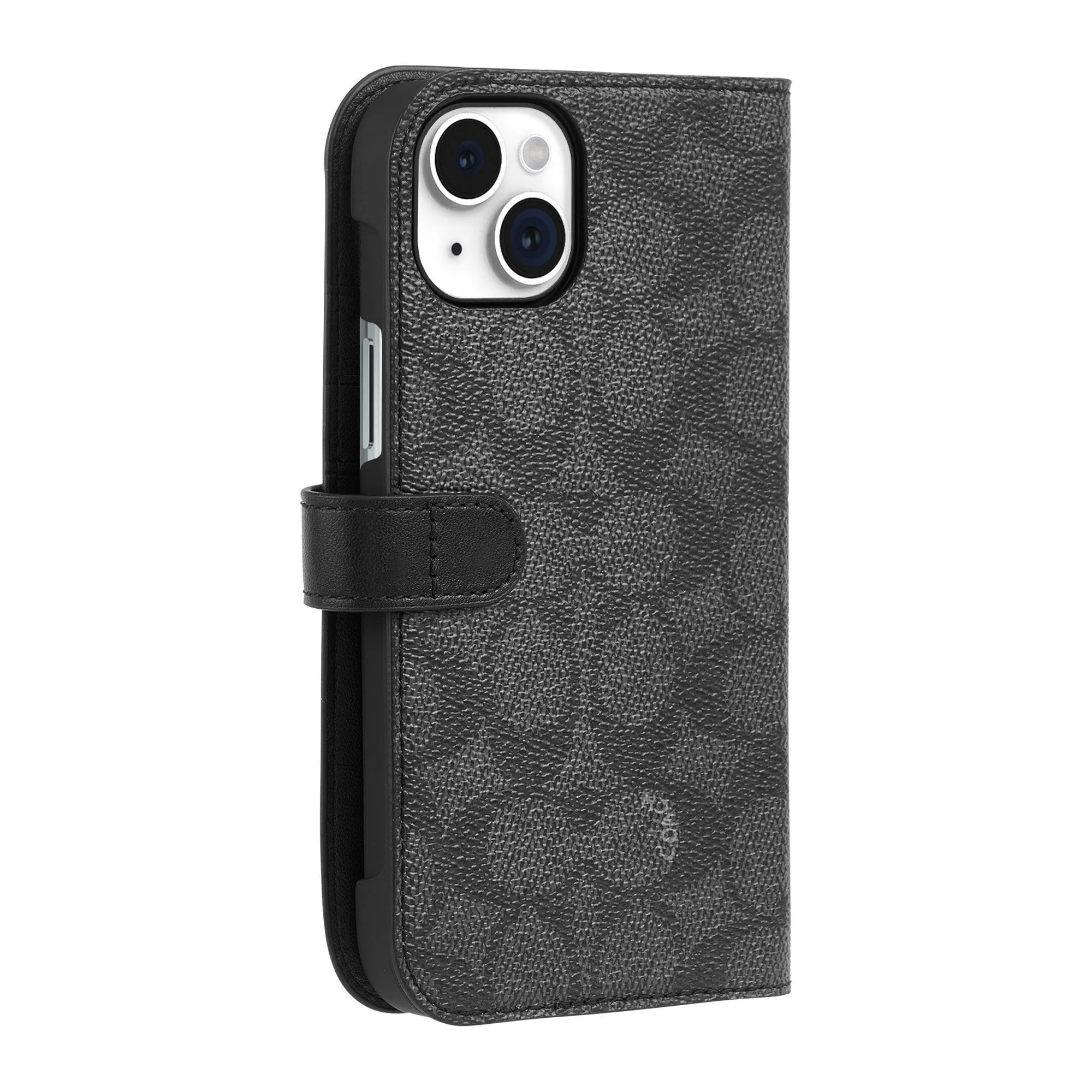 iPhone 15 Plus Coach Folio Signature C Case - Charcoal - 15-12455