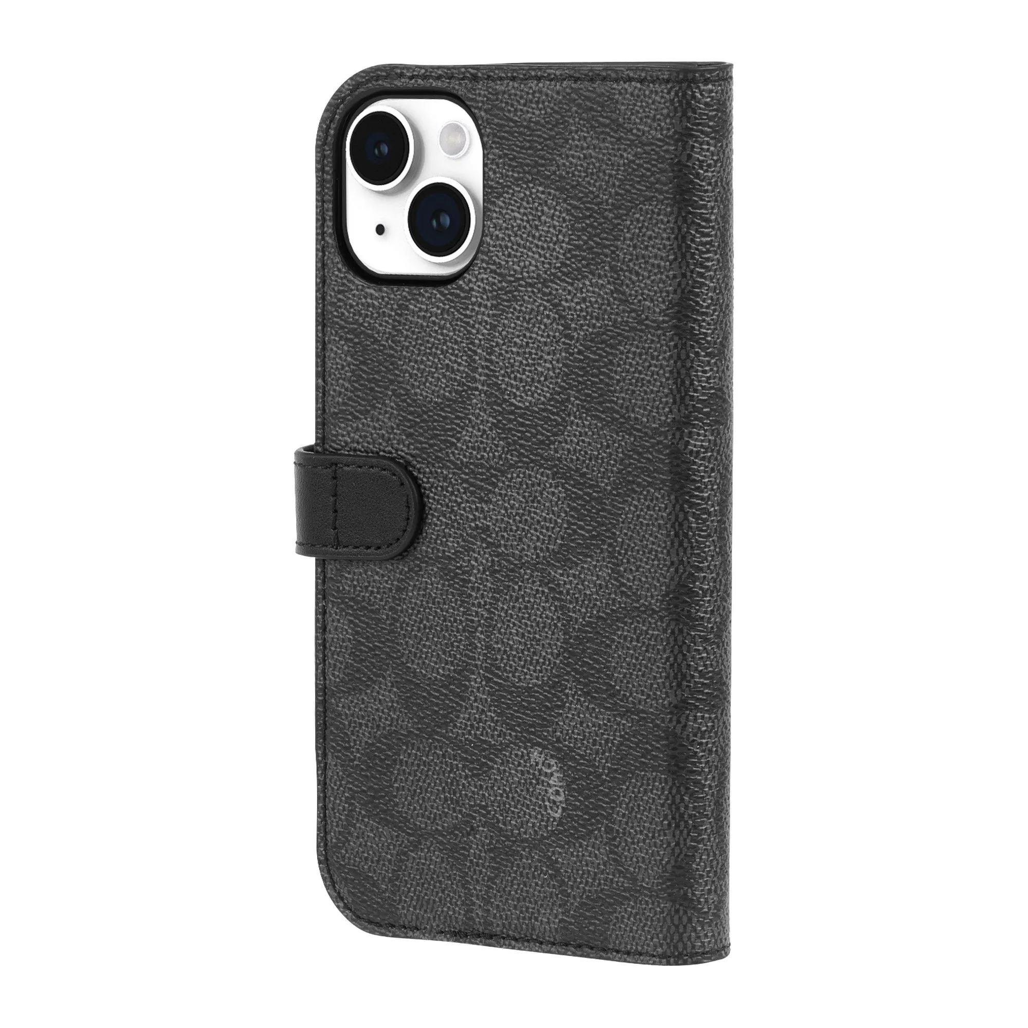 iPhone 15 Plus Coach Folio Signature C Case - Charcoal - 15-12455