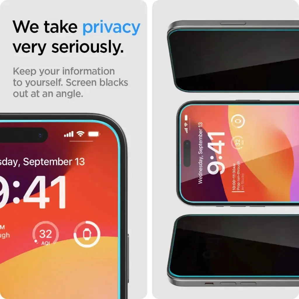 iPhone 16 / iPhone 15 Privacy Screen Protector Glas.tR EZ Fit