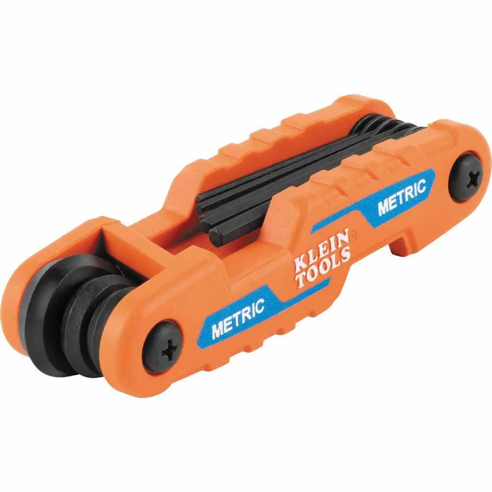 Klein 70540M Compact Folding Hex Key Set, 8-Key, Metric Sizes