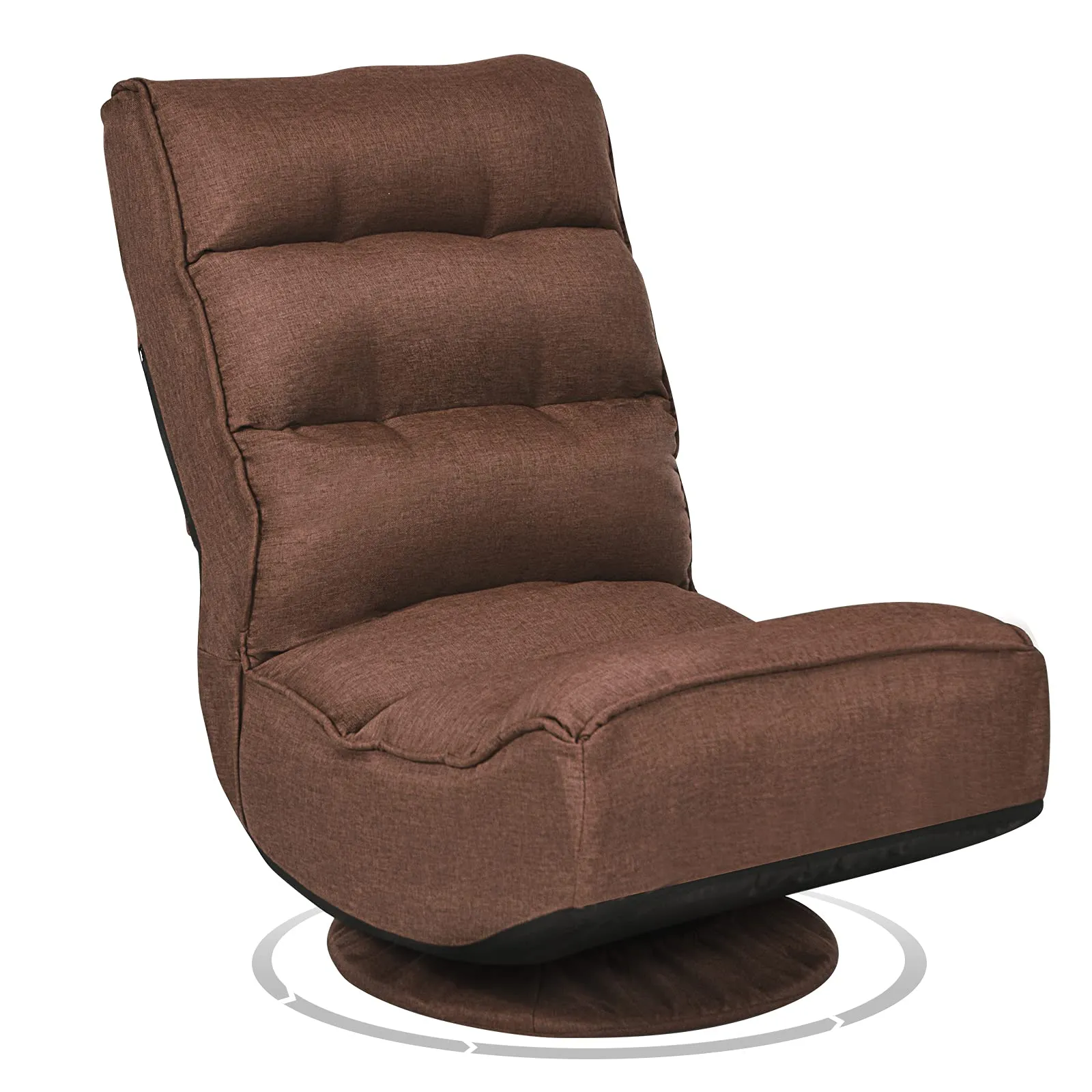 KOMFOTT 360 Degree Swivel and 6 Position Adjustable Folding Floor Chair