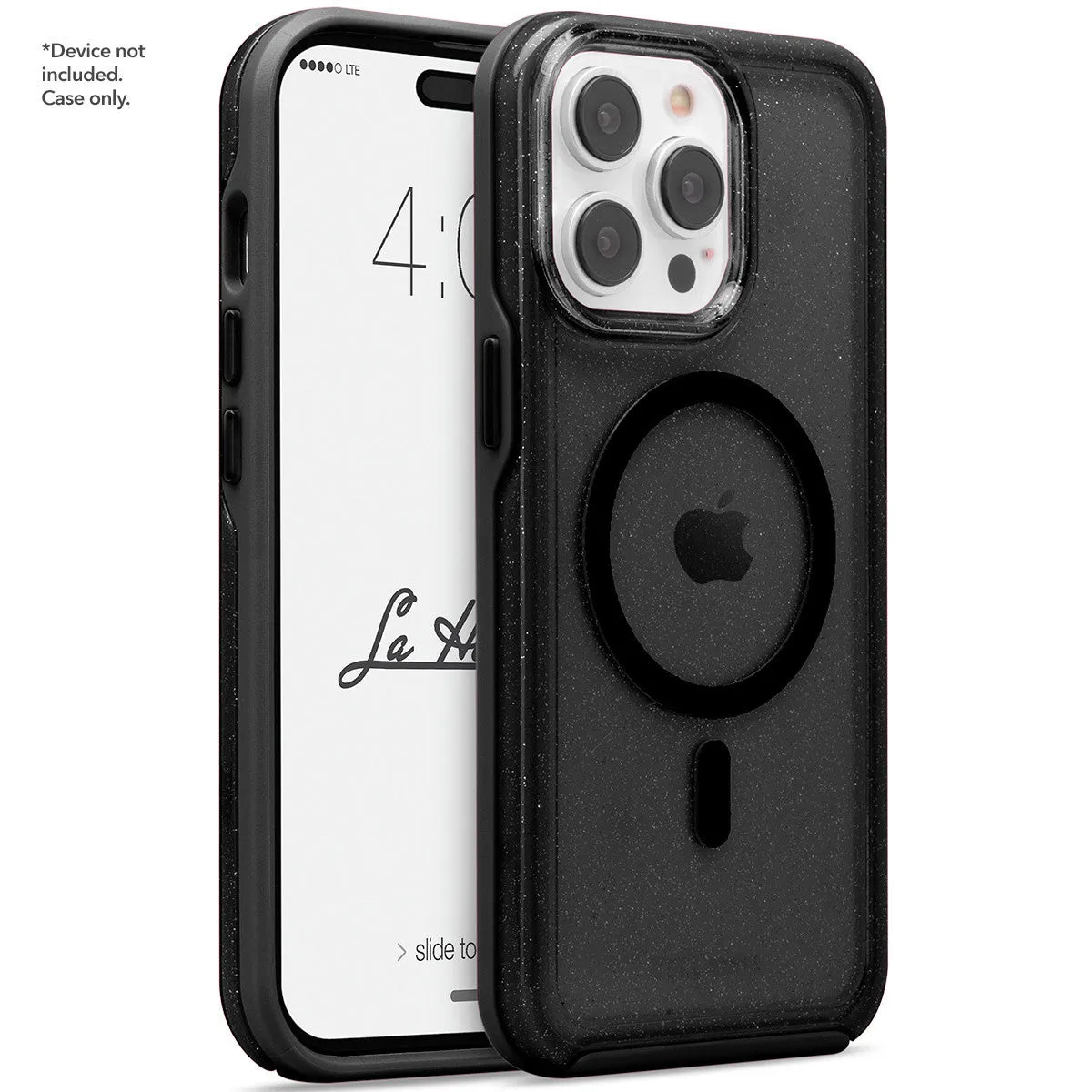 La Hornet - iPhone 14 Pro Max / iPhone 13 Pro Max Clear Black Glitter w/ MagSafe Case