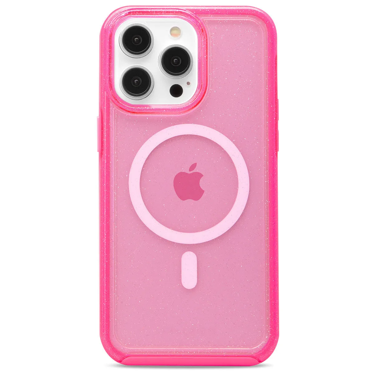 La Hornet - iPhone 14 Pro Max / iPhone 13 Pro Max Clear Hot Pink Glitter w/ MagSafe Case