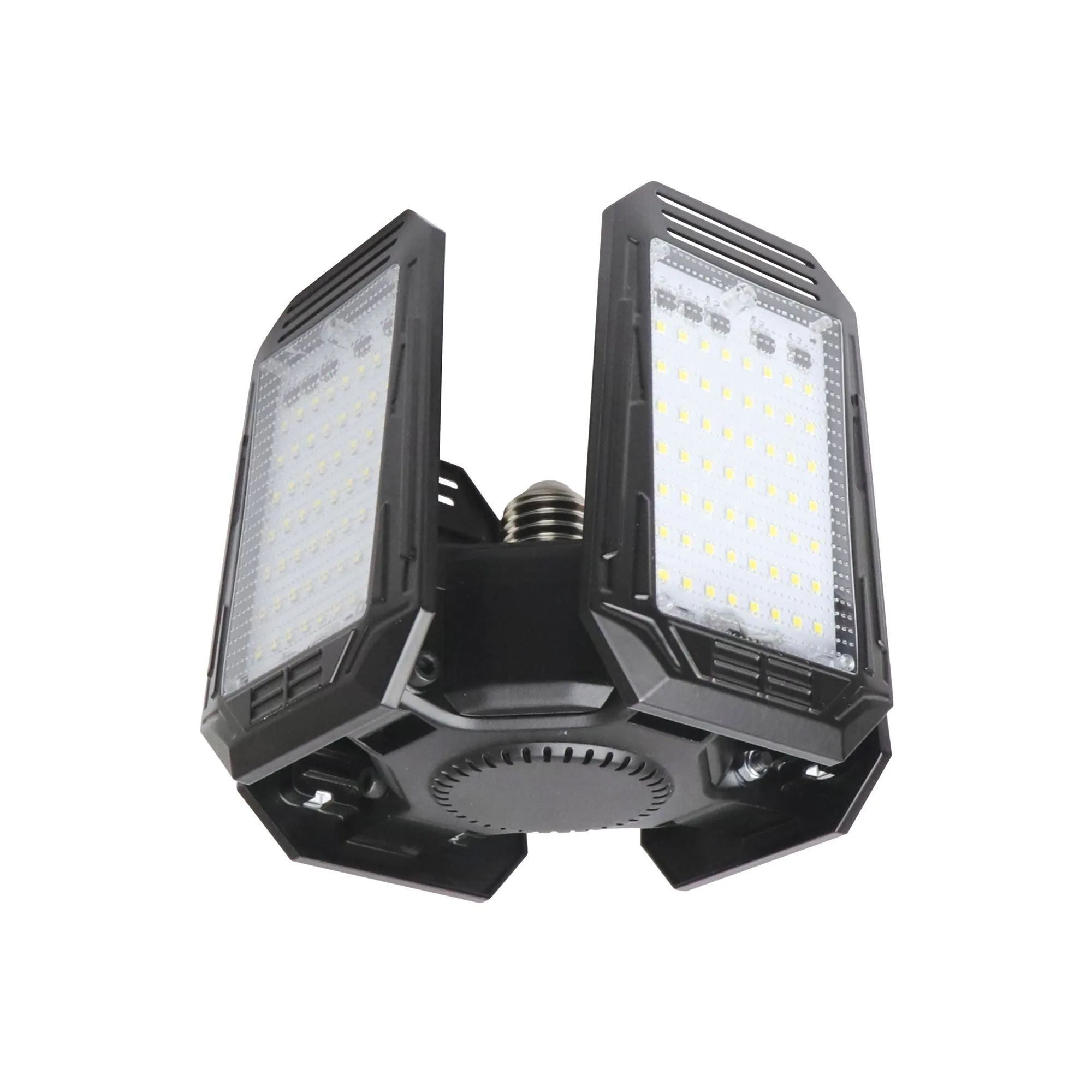 LED Garage Light 140-Watt 15,000 Lumen, Adjustable 4-Panel LED Light, 750-Watt Equivalent, 5000K Daylight, E26