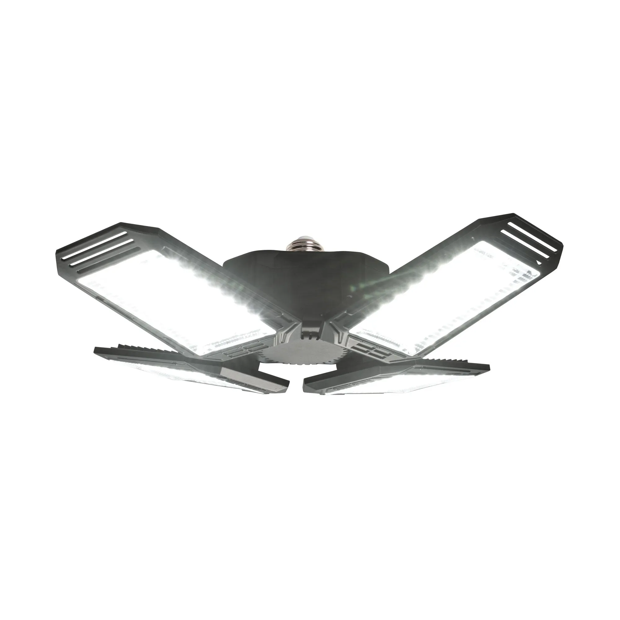 LED Garage Light 140-Watt 15,000 Lumen, Adjustable 4-Panel LED Light, 750-Watt Equivalent, 5000K Daylight, E26