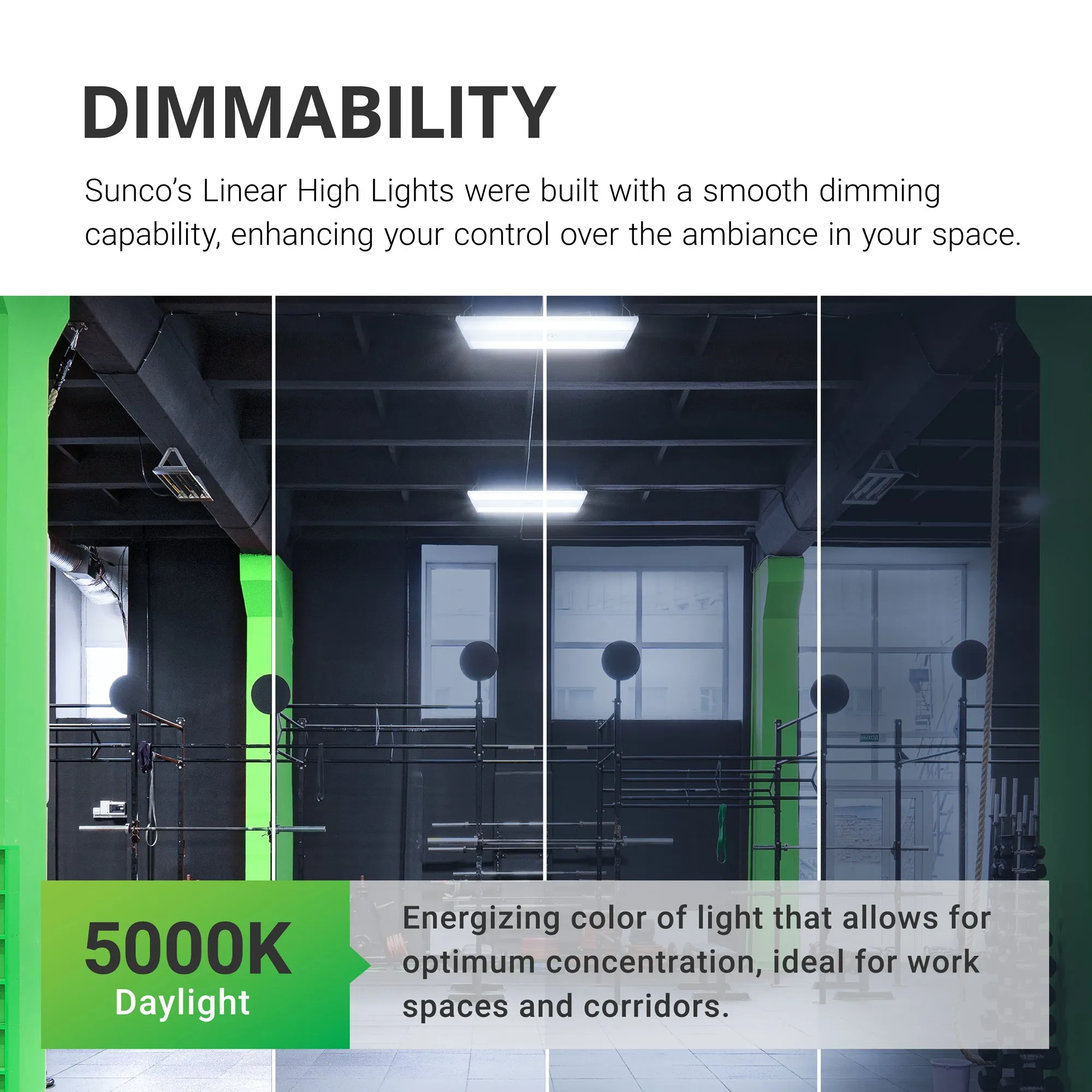 LED Linear High Bay, 2ft, 110W, 14850 Lumens