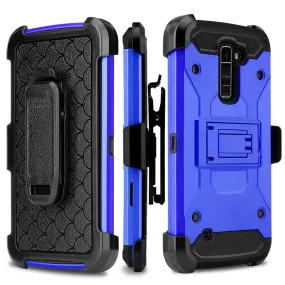 LG Stylo 2 / LG Stylo 2 V Case, Premium Tough Hybrid Holster Triple Layer Protector Case [Kickstand] Swivel Locking Belt Clip for LG Stylo 2 / LG Stylo 2 V - Blue