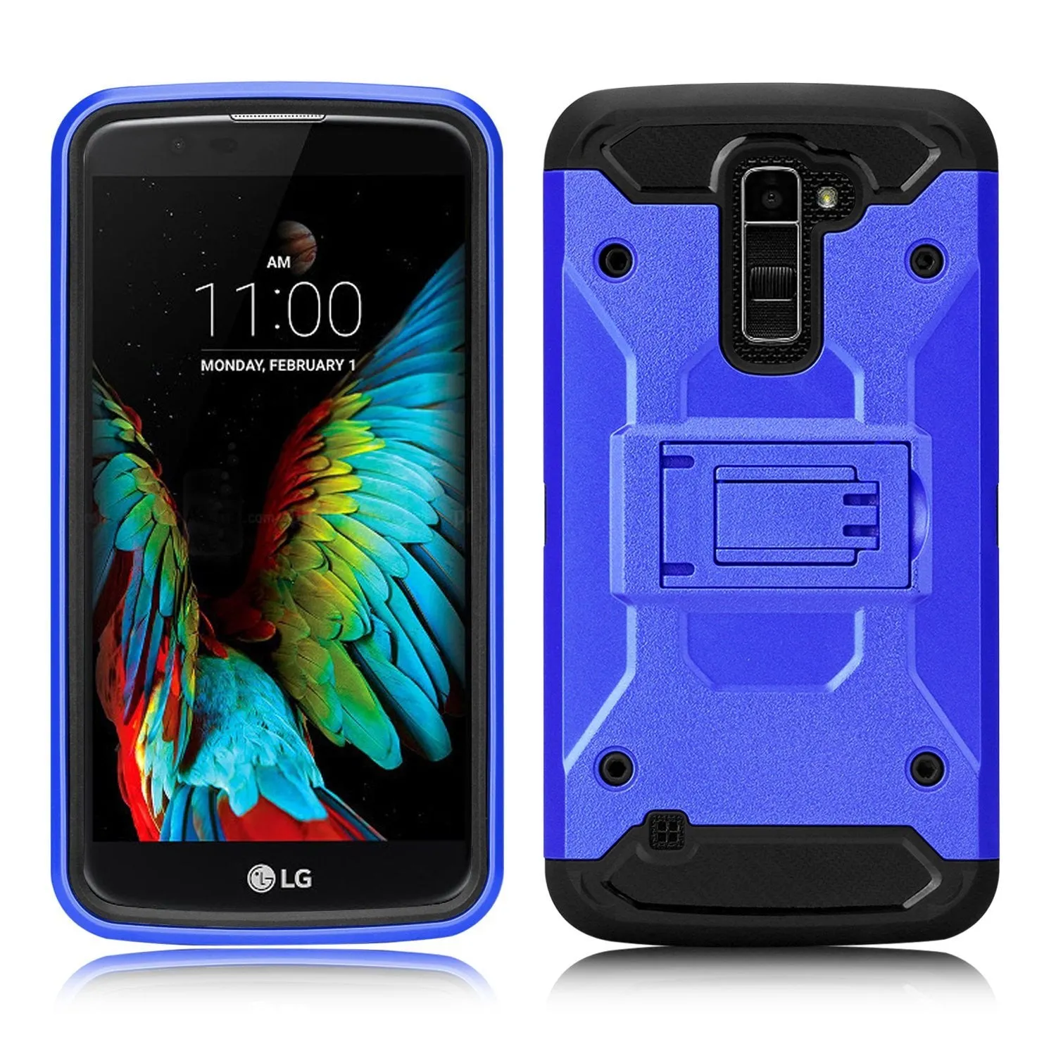 LG Stylo 2 / LG Stylo 2 V Case, Premium Tough Hybrid Holster Triple Layer Protector Case [Kickstand] Swivel Locking Belt Clip for LG Stylo 2 / LG Stylo 2 V - Blue