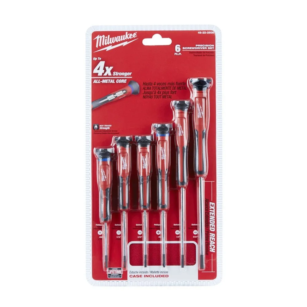 Milwaukee 48-22-2606 6PC Precision Screwdriver Set with Case