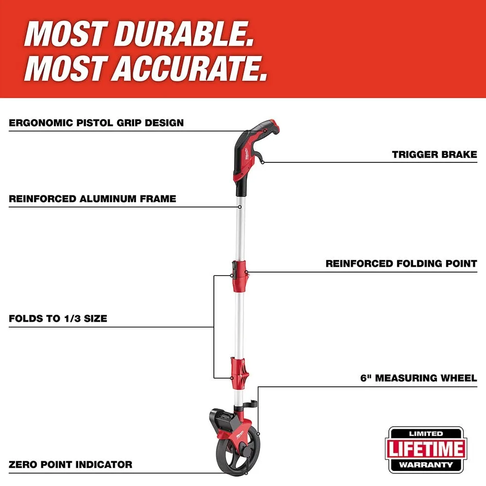 Milwaukee 48-22-5006 6" Measuring Wheel with 1/8" Increment Scale