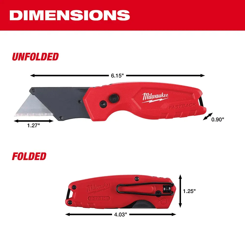Milwaukee 6.87" FASTBACK Folding Utility Knife Set