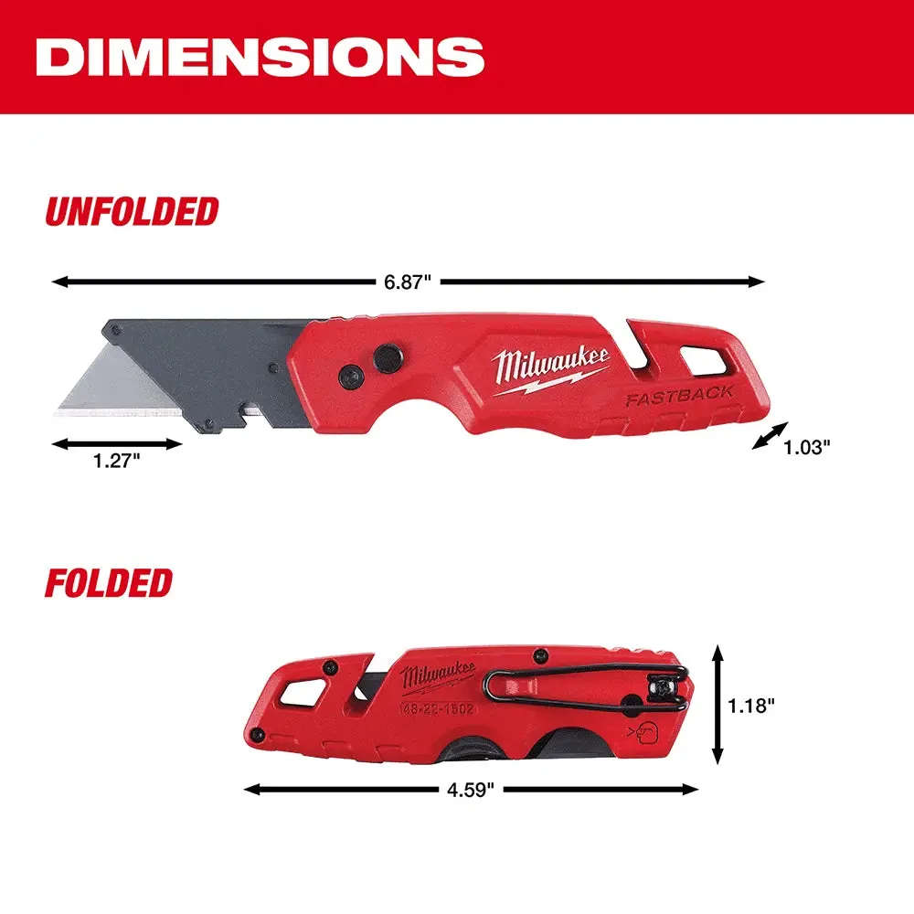 Milwaukee 6.87" FASTBACK Folding Utility Knife Set
