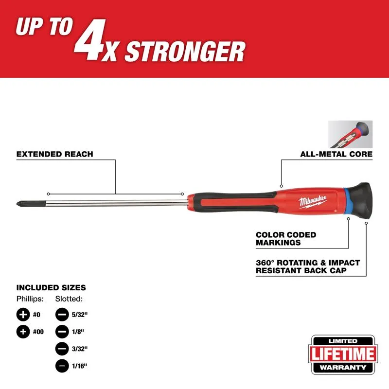 Milwaukee Assorted Screwdriver Set 6.0 in. 6 pc