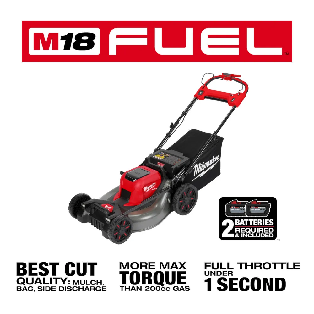 Milwaukee M18 Fuel 21" Self-Propelled Dual Battery Mower Kit