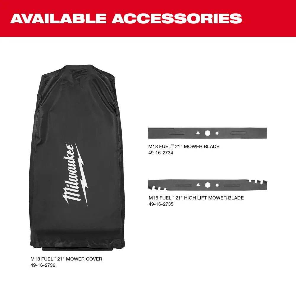 Milwaukee M18 Fuel 21" Self-Propelled Dual Battery Mower Kit
