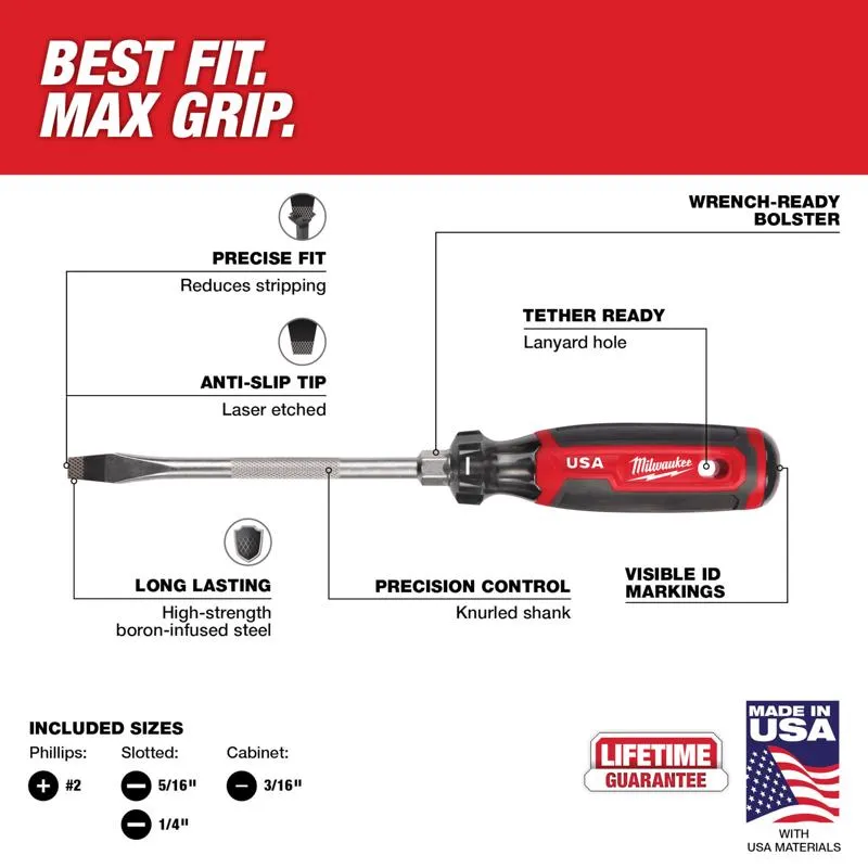 Milwaukee Screwdriver Set 4 pc