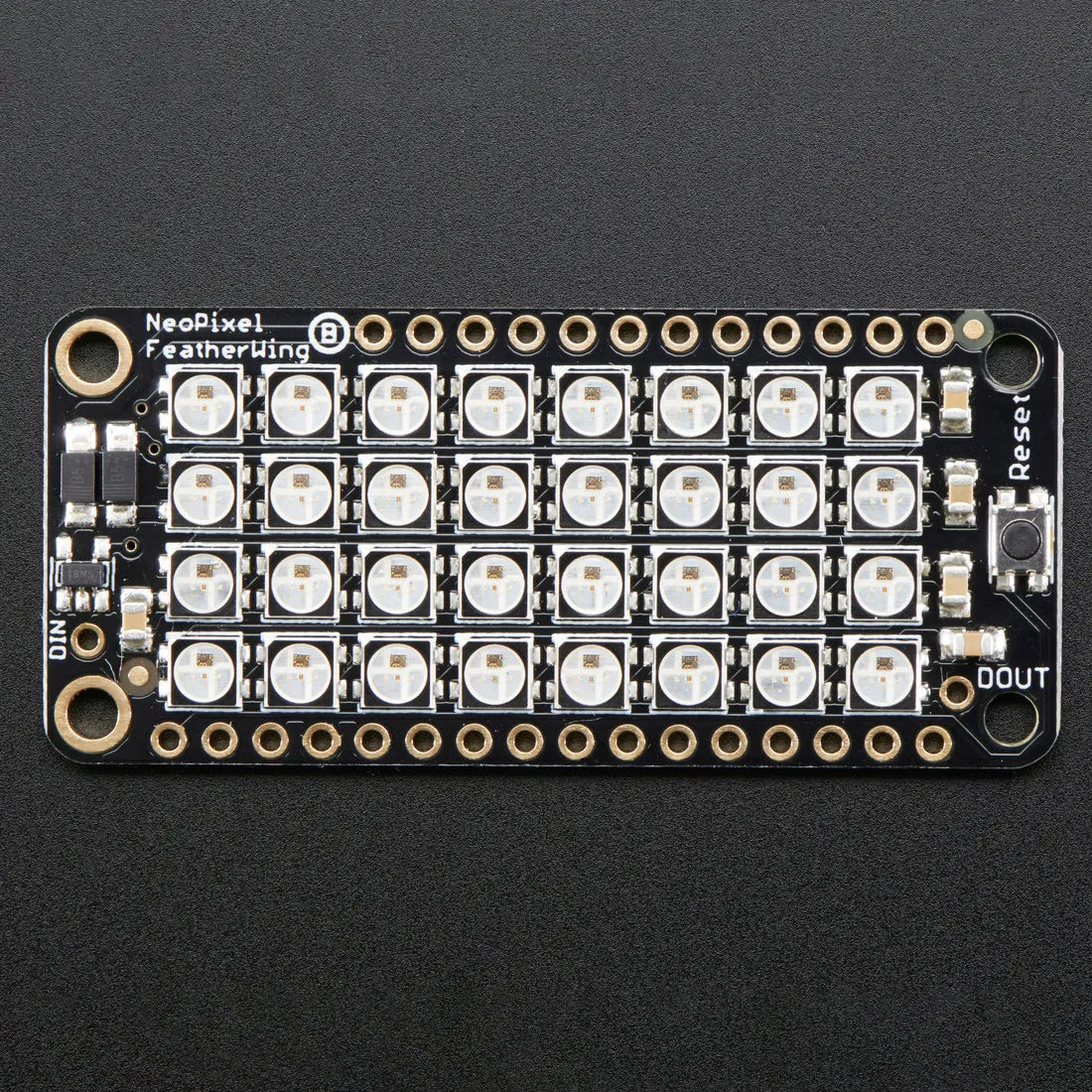 NeoPixel FeatherWing - 4x8 RGB LED Add-on For All Feather Boards