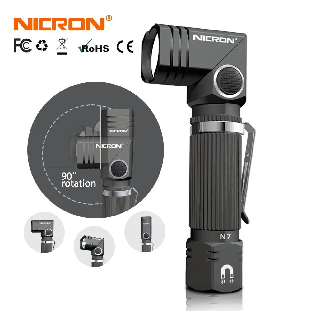 Nicron™ N7 - 90° Hands-Free LED Tactical Flashlight