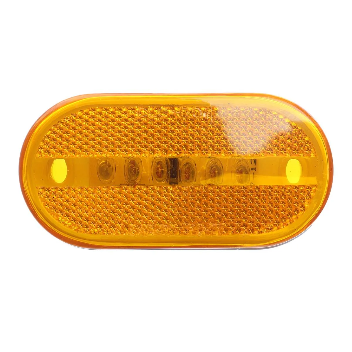 Partsam Rectangle Rectangular 4inch x 2inch Led Trailer Clearance Side Marker Lights with Reflex Lens, Sealed Surface Mount 2x4 Oblong RV Camper Led Marker Lights 6LED - 7 Red & 5 Amber