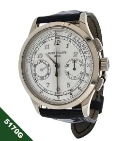 Patek Philippe Chronograph 5170G-001 manual-wind  measures 39.5mm Circa 2017  Full Set