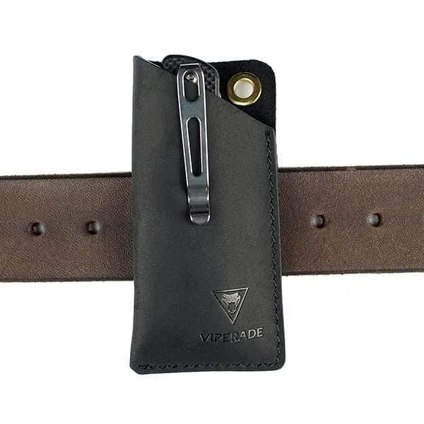 PJ11 Leather Tool Pouch, EDC Pocket Organizer Leather on belt