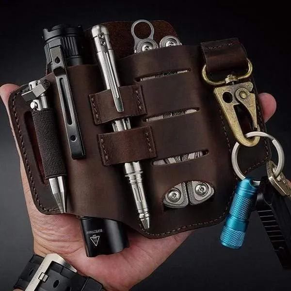 PJ16 Camoshark EDC Leather Sheath for Multitools