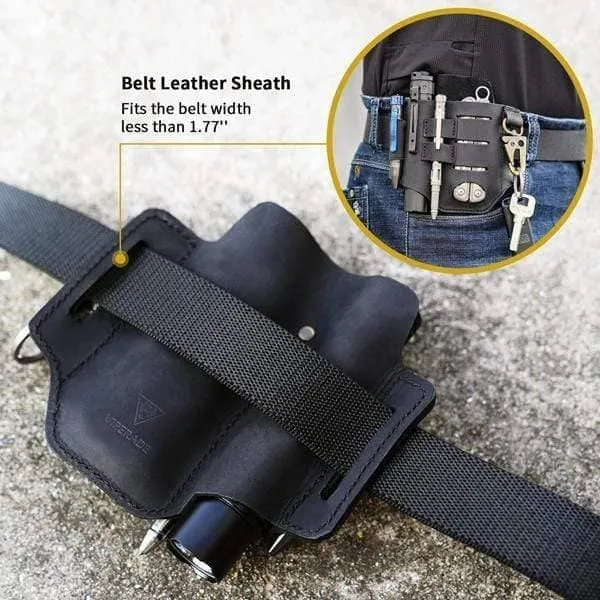 PJ16 Camoshark EDC Leather Sheath for Multitools