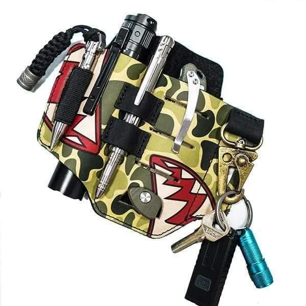 PJ16 Camoshark EDC Leather Sheath for Multitools