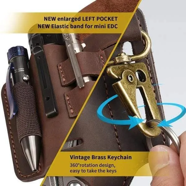 PJ16 Camoshark EDC Leather Sheath for Multitools