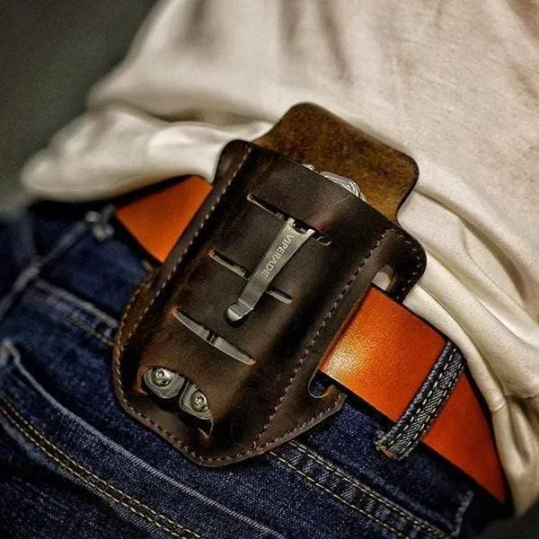 PJ9 EDC Leather Sheath Organizer for Multitools