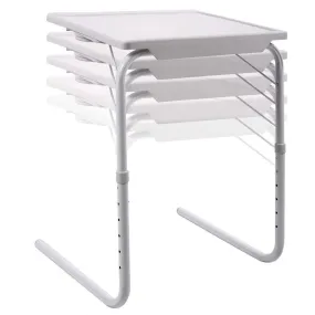 Portable Metal Adjustable Table Dinner Laptop Tray Folding Desk Sofa TV