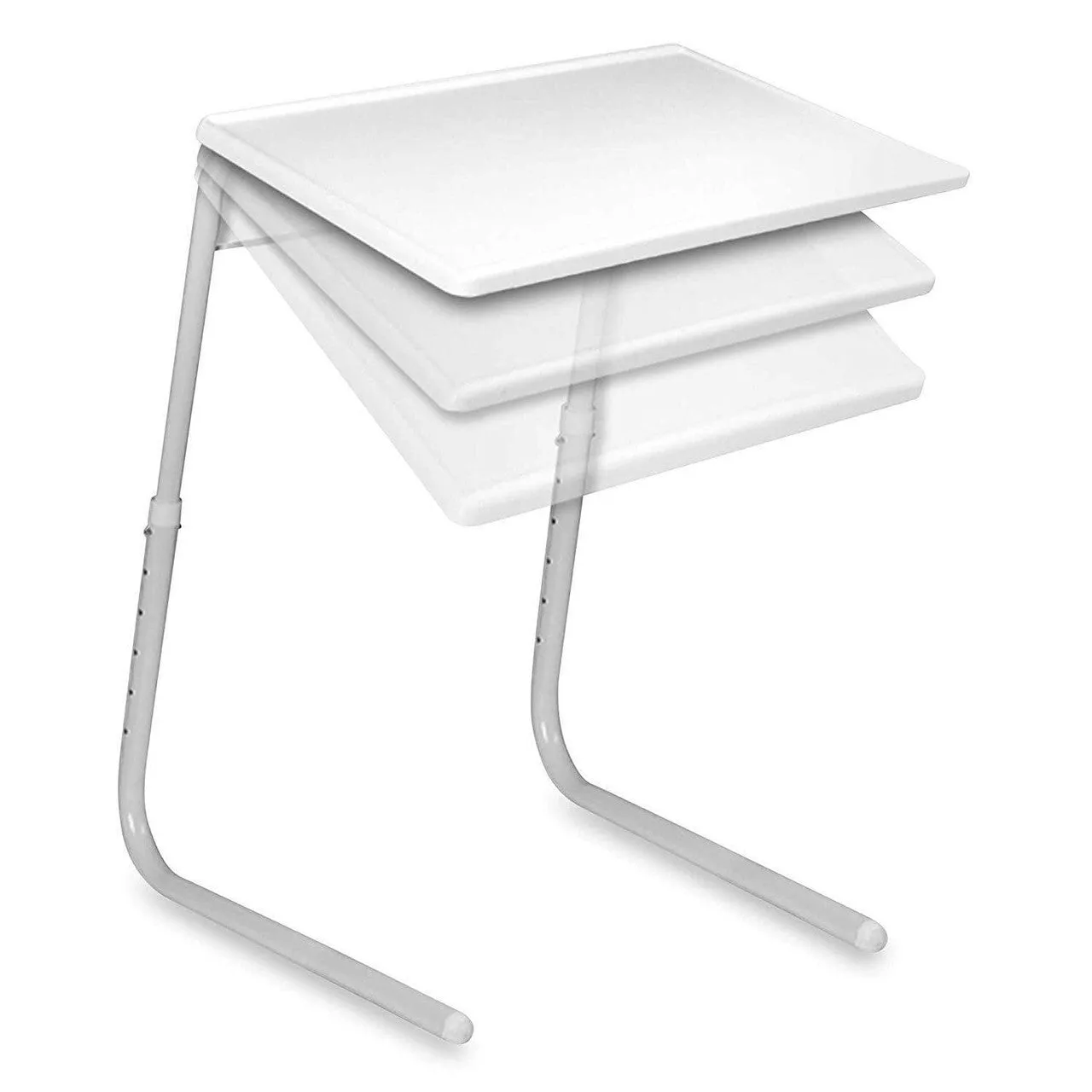 Portable Metal Adjustable Table Dinner Laptop Tray Folding Desk Sofa TV