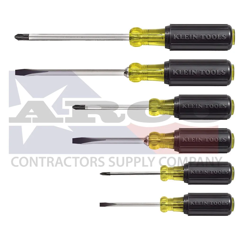 Screwdriver Set, Slotted and Phillips, 6-Piece 85074